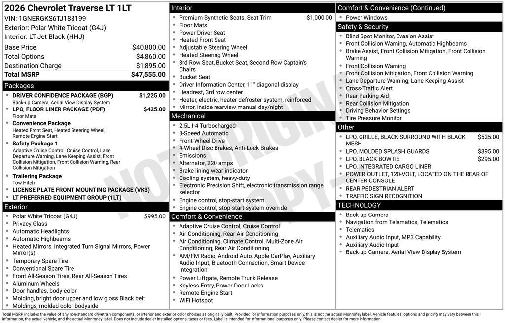 2026 Chevrolet Traverse LT
