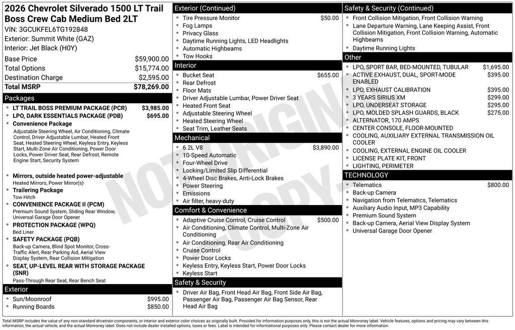 2026 Chevrolet Silverado 1500 LT Trail Boss