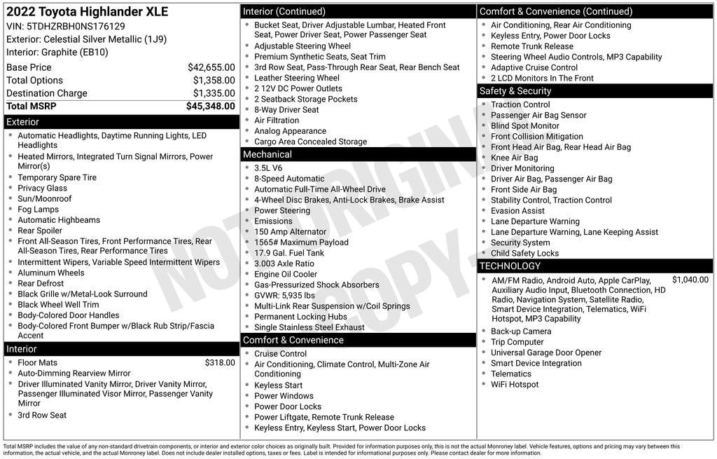 2022 Toyota Highlander XLE