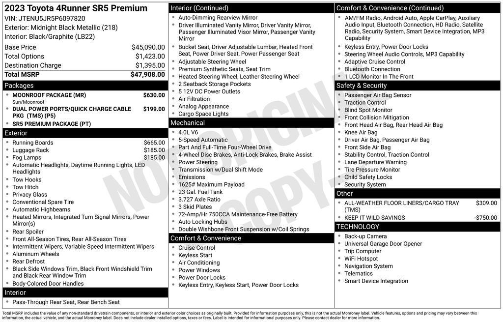 2023 Toyota 4Runner SR5 Premium