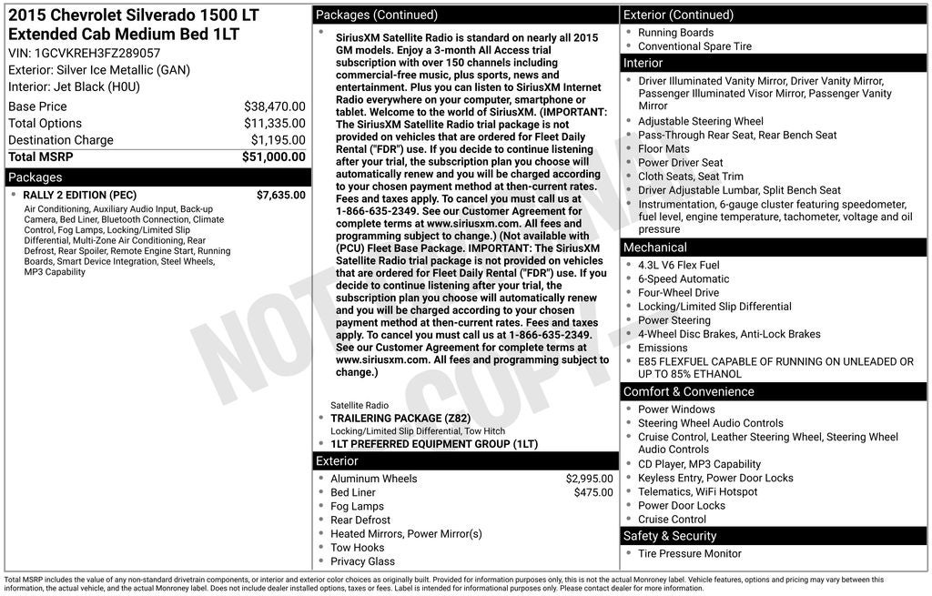 2015 Chevrolet Silverado 1500 LT LT1