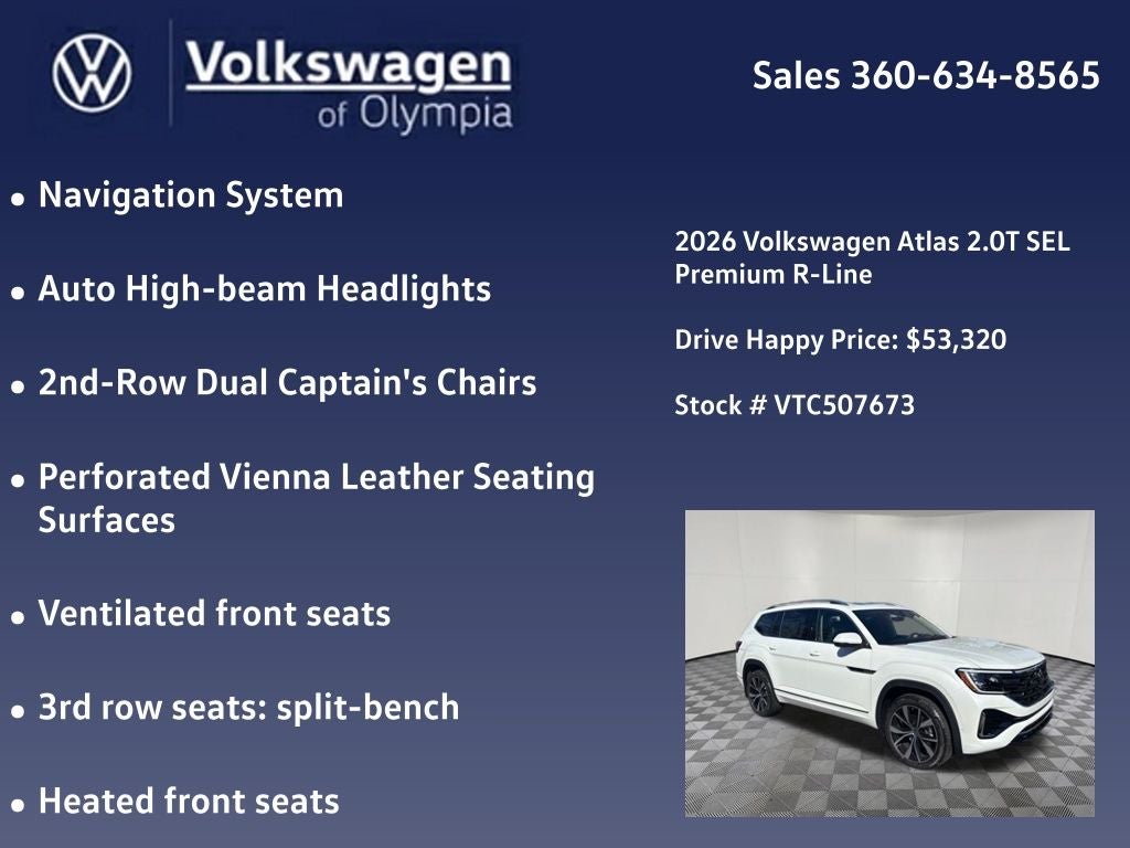 2026 Volkswagen Atlas 2.0T SEL Premium R-Line