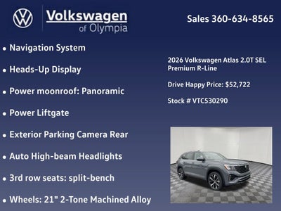 2026 Volkswagen Atlas 2.0T SEL Premium R-Line