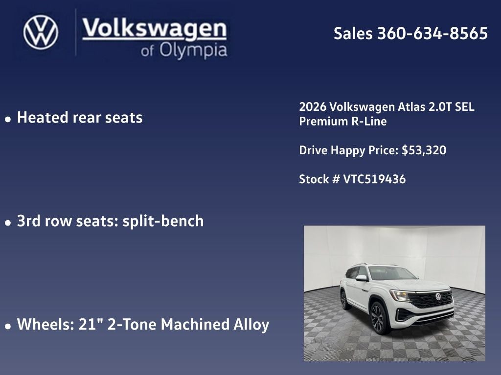 2026 Volkswagen Atlas 2.0T SEL Premium R-Line