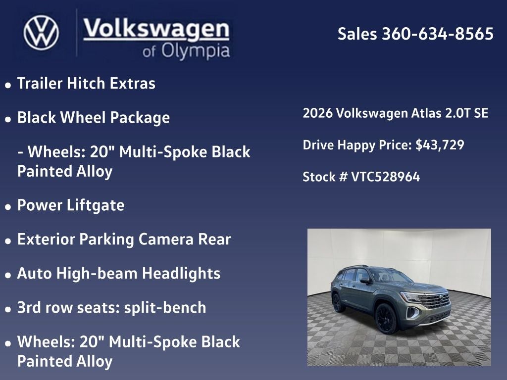 2026 Volkswagen Atlas 2.0T SE w/Technology
