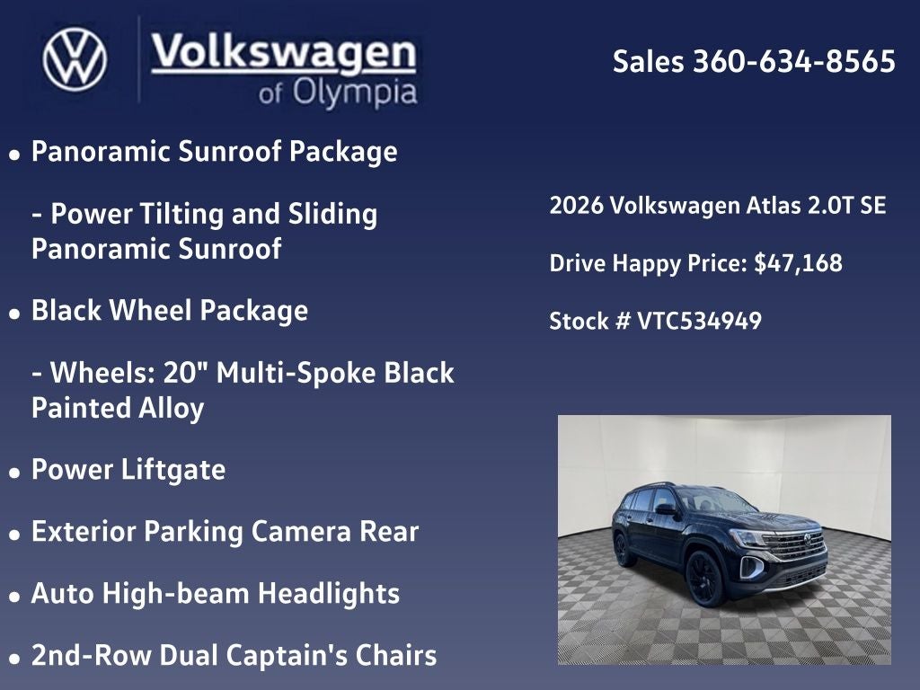 2026 Volkswagen Atlas 2.0T SE w/Technology