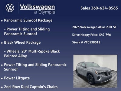 2026 Volkswagen Atlas 2.0T SE w/Technology