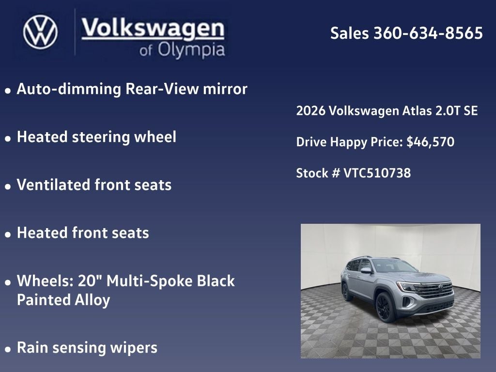 2026 Volkswagen Atlas 2.0T SE w/Technology