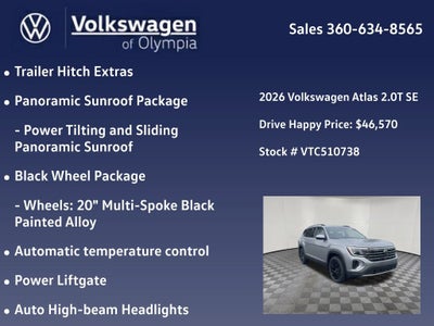 2026 Volkswagen Atlas 2.0T SE w/Technology