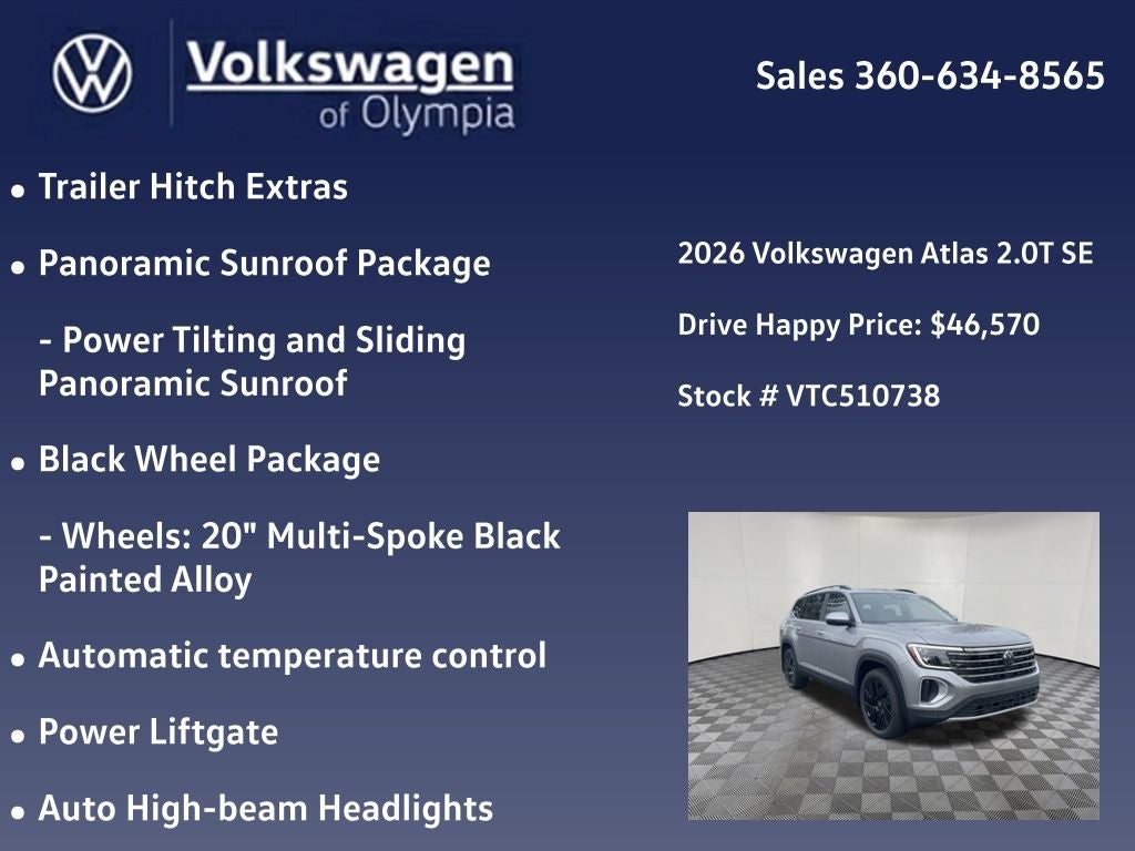 2026 Volkswagen Atlas 2.0T SE w/Technology