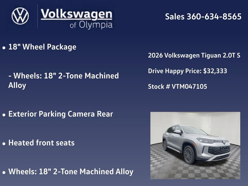 2026 Volkswagen Tiguan 2.0T S
