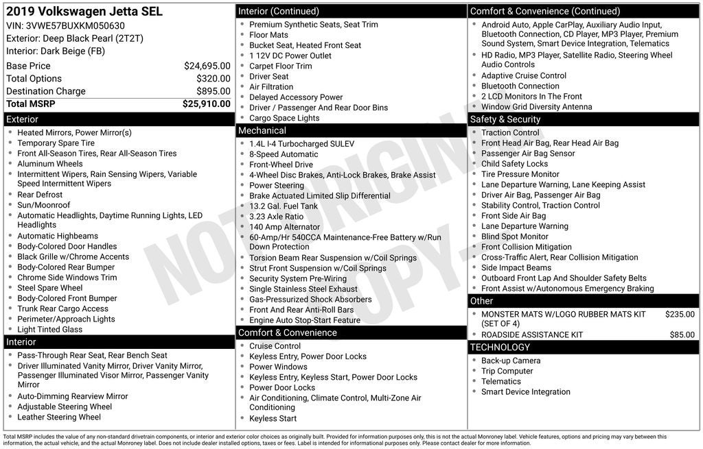 2019 Volkswagen Jetta SEL