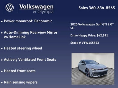 2026 Volkswagen Golf GTI 2.0T SE
