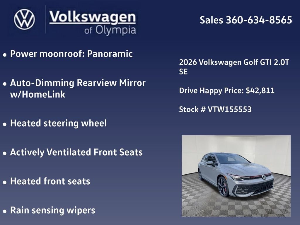 2026 Volkswagen Golf GTI 2.0T SE