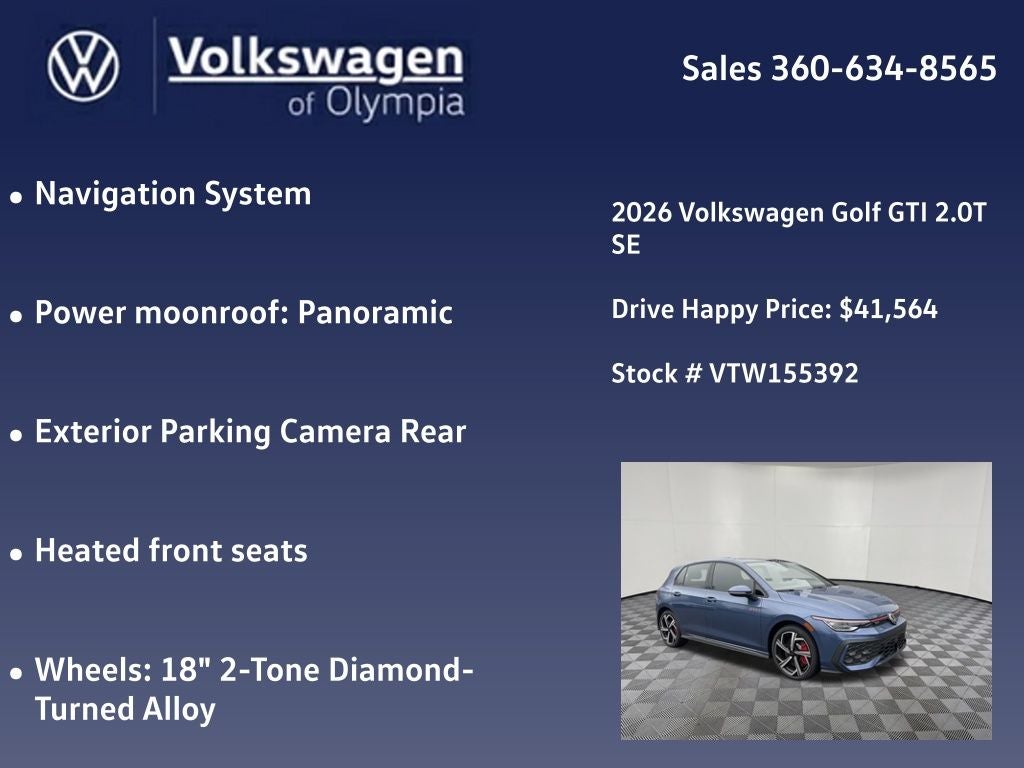 2026 Volkswagen Golf GTI 2.0T SE