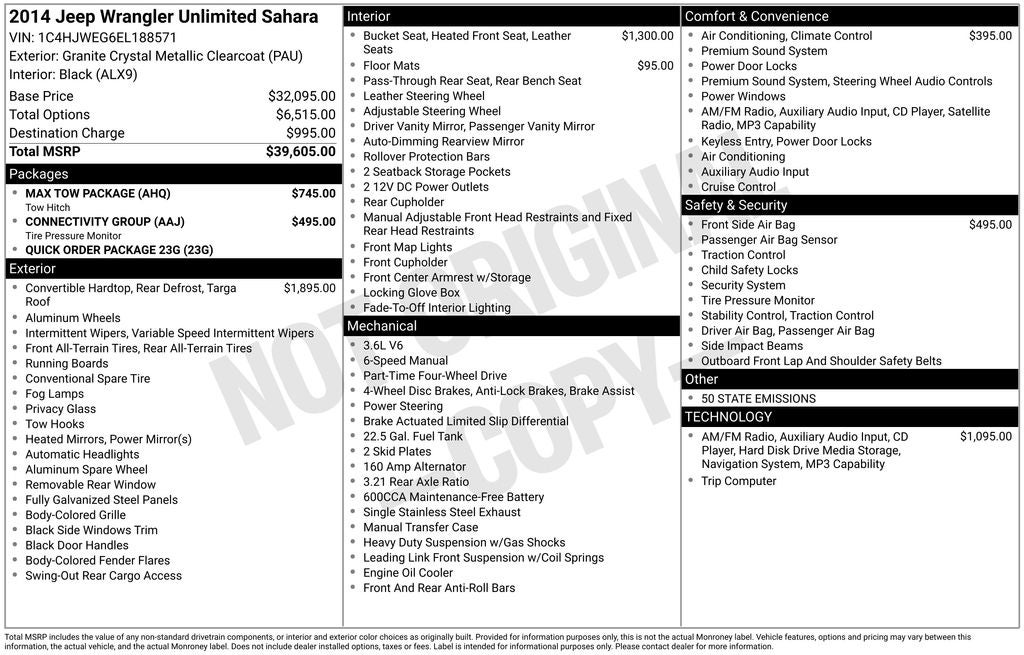 2014 Jeep Wrangler Unlimited Sahara