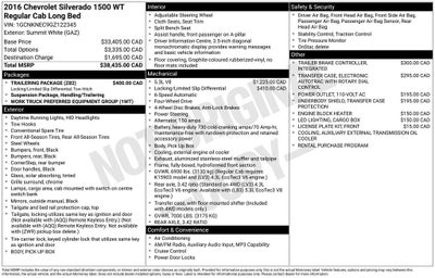 2016 Chevrolet Silverado 1500 WT