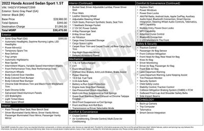 2022 Honda Accord Sport