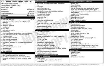 2022 Honda Accord Sport