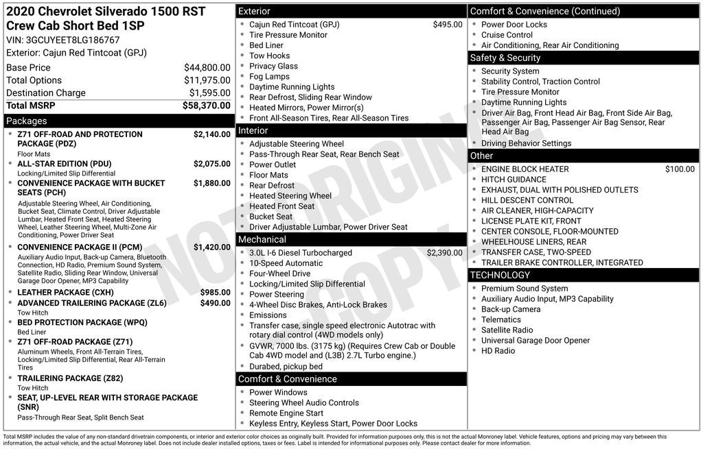 2020 Chevrolet Silverado 1500 RST
