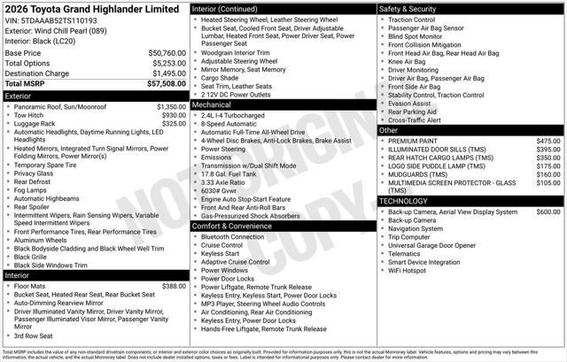 2026 Toyota Grand Highlander Limited