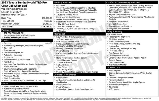 2023 Toyota Tundra Hybrid TRD Pro