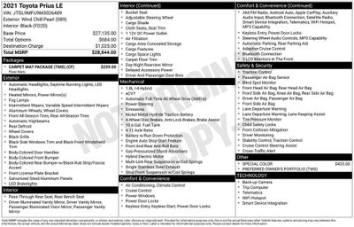 2021 Toyota Prius LE AWD-e