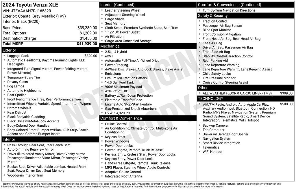 2024 Toyota Venza XLE
