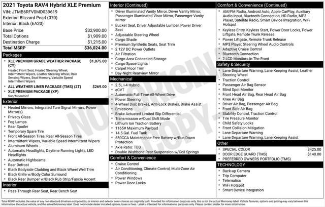 2021 Toyota RAV4 Hybrid XLE Premium