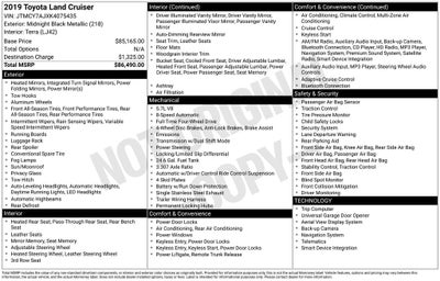 2019 Toyota Land Cruiser Base