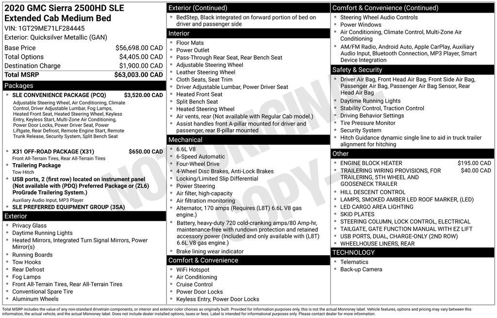 2020 GMC Sierra 2500HD SLE