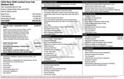 2024 RAM 2500 Limited Crew Cab 4x4 6'4' Box