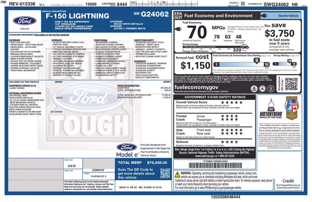 2025 Ford F-150 Lightning Lariat