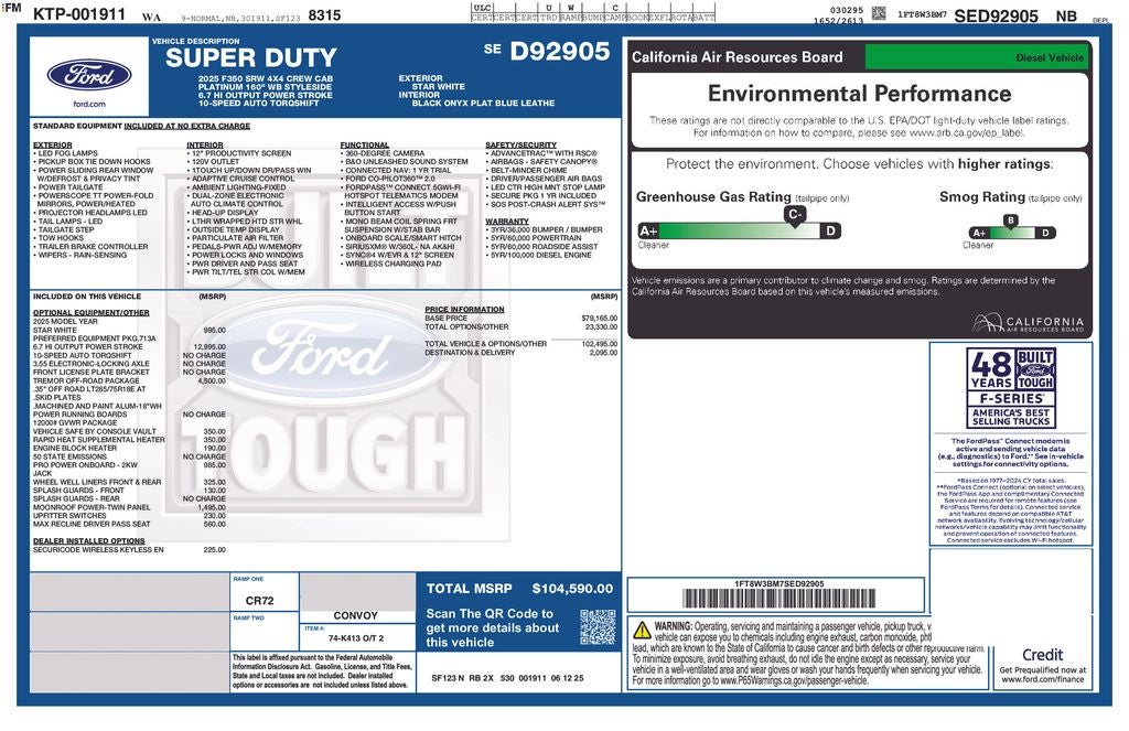 2025 Ford F-350SD Platinum