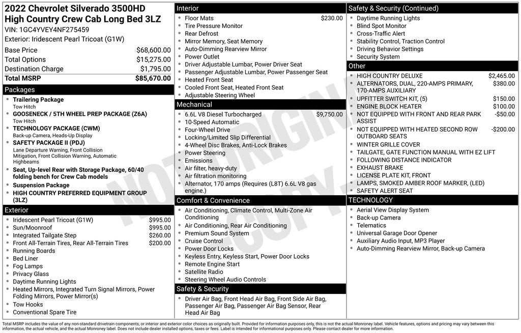 2022 Chevrolet Silverado 3500HD High Country